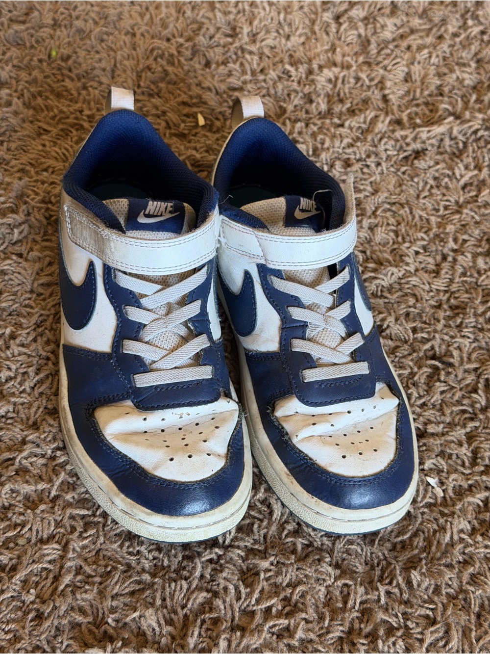 Nike Court Borough Low 2 Navy & White Sneakers – 3Y